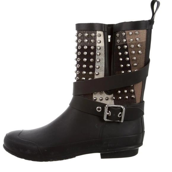 Burberry House Check Pattern Rain Boots Size 37 - Picture 1 of 9